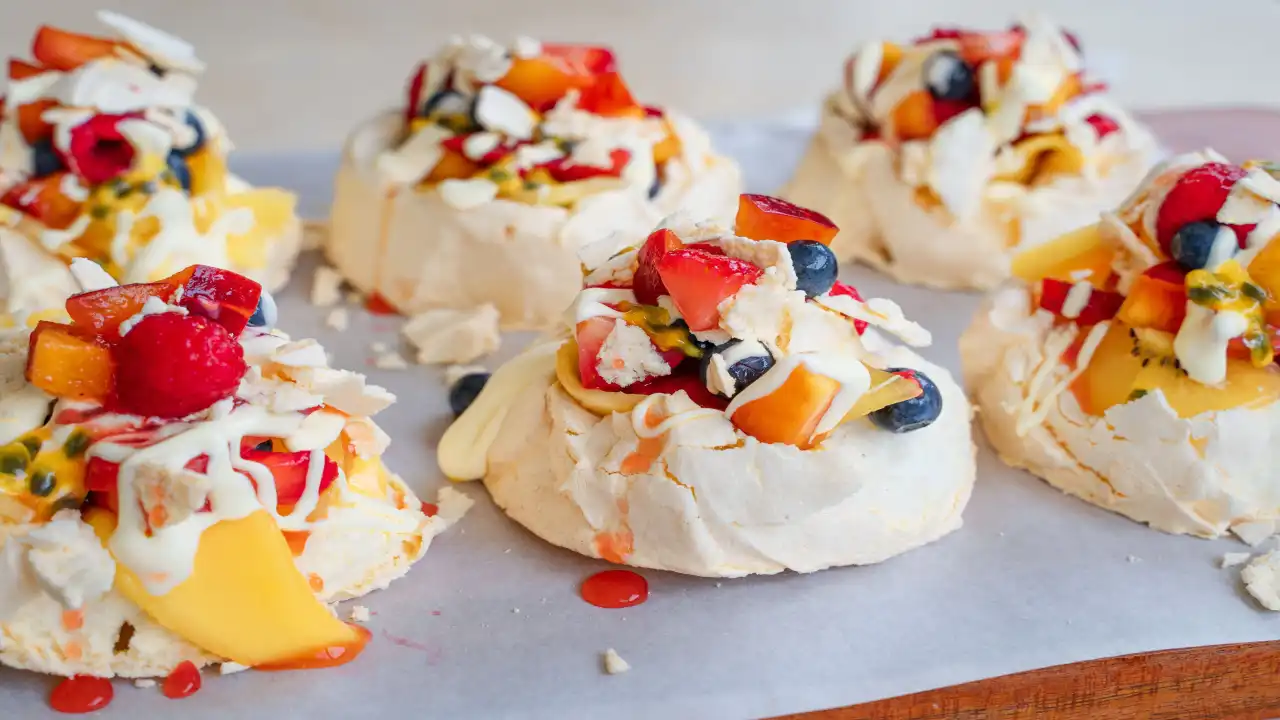 Pavlova: A Light Dessert with Cream and Fruit
